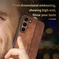 thumbnail image 6 of Nalacover Case for Samsung Galaxy S23 with Back Luxury Leather Soft Silicone Hybrid Shockproof Anti-Drop Cover, Non-Slip Stripes Heat Dissipation Wireless Charging Lightweight Case, Brown, 6 of 10