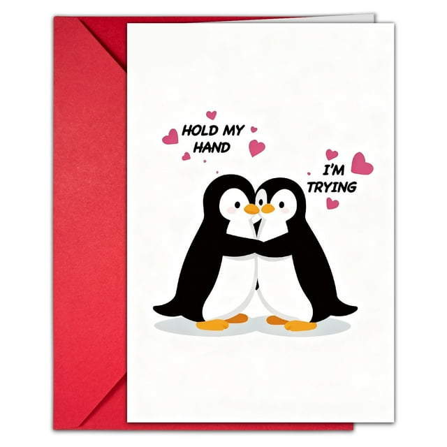 Valentine's Day Gift Cards E, Valentine's Day Couple Card Set: Fun Handwritten Love Cards + Envelopes Creative for Expressing Love Holiday Greetings Stationery., 1 Greeting Card 1 Envelope