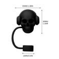 thumbnail image 3 of Fiudx Tapa de Silicona con Forma de Calavera para Pajita, Diseño a Prueba de Fugas, Apta para Lavavajillas, Ideal para Fiestas de Halloween, Compatible con Vasos de Varios Tamaños, Silicona de Grado, 3 of 5
