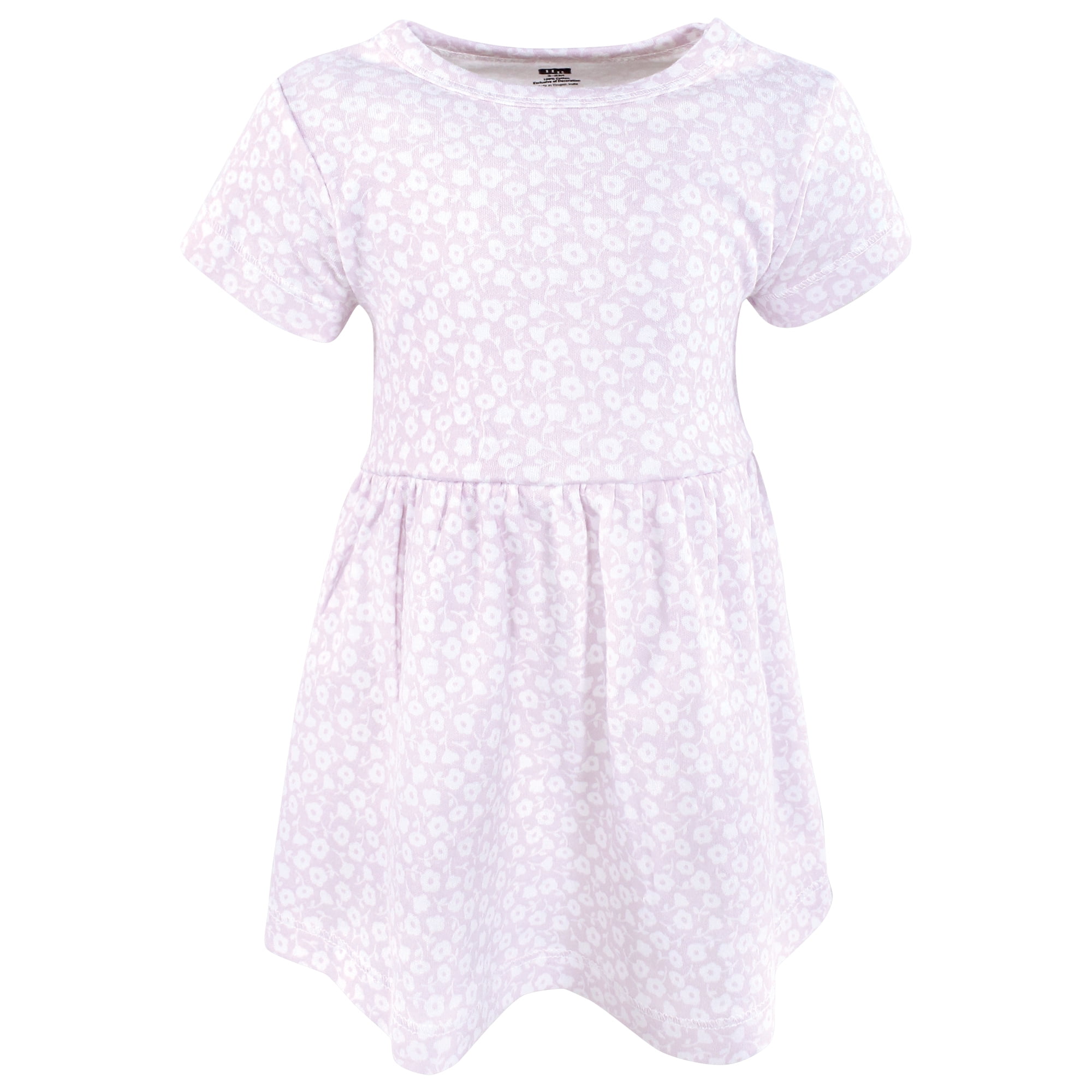 Hudson Baby Girls Cotton Dresses, Purple Butterfly Floral, 5T