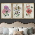 thumbnail image 3 of wall26 Framed Canvas Print Wall Art Set Pastel Watercolor Lily Daisy Flowers Nature Floral Illustrations Modern Art Rustic Botanical Relax/Calm for Living Room, Bedroom, Office - 16"x24"x3, 3 of 5