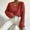 Red, variant on Itsame Women Knitted Sweater V-Neck Knitted Sweaters Long Sleeves New Solid Color Sweatshirts Black Size S