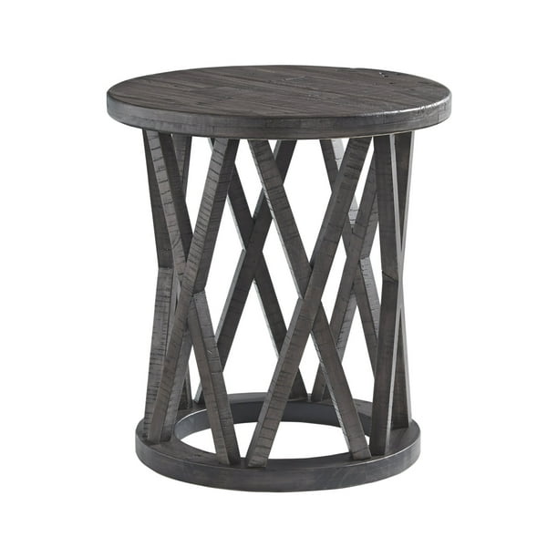 Signature Design By Ashley Sharzane Round End Table Walmart Com Walmart Com