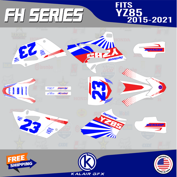 Kalair GFX Graphics Kit for Yamaha YZ85 (2019-2021) Fh Series