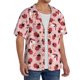 thumbnail image 2 of Balery Cute Ladybugs 1 Camisa Casual de Manga Corta con Botones para Hombre, Texturizada, Estilo Cubano, para Playa, Verano-3X-Large, 2 of 5