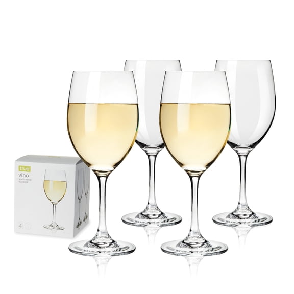 True Red and White Wine Glasses for Party, Wedding Gifts, 14 oz, Set of 4