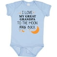 thumbnail image 3 of Inktastic I Love My Great Grandpa to the Moon and Back Boys or Girls Baby Bodysuit, 3 of 5