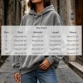 thumbnail image 3 of Women Velvet Hoodie, Long Sleeve, Oversized Fit, Kangaroo Pocket, Drawstring, Ribbed Cuff, Soft Velour Sweatshirt for Daily Casual Lounge Wear Gray,XXL, 3 of 8