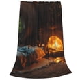 thumbnail image 2 of Balery Cozy Tree Hole Cabin Manta de Felpa Suave y Acogedora – Cobija de Franela Aterciopelada para Cama, Lavable y Cálida para Sofá, Mascotas, Transpirable-50"x40", 2 of 7