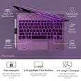 thumbnail image 3 of Typecase iPad Keyboard Case with Touch for 10.2 inch Apple iPad 9th Generation 2021, iPad 8th & 7th Generation, iPad Air 3 and iPad Pro 10.5 - Backlit and Wireless Keyboard with Pencil Holder (Violet), 3 of 9