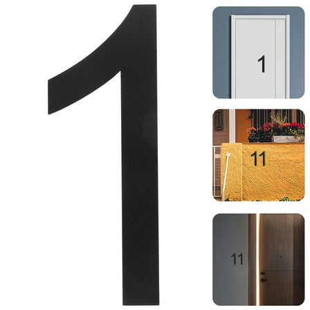 Masteelf  Mailbox Address Number 1 Reflective Sticker Numbers for Office Black