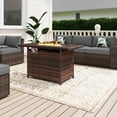 thumbnail image 4 of Sunmthink 7Pcs Outdoor Patio Furniture Set with Fire Pit Table Wicker Rattan Sectional Sofa Patio Conversation Sets-Gray(with Waterproof Cover), 4 of 7