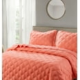 thumbnail image 3 of Home Soft Things 3 Piece Charleston Down Alternative Quilts Set - Coral - King (118" x 106"), 3 of 7