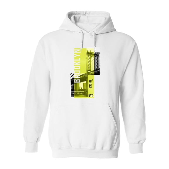 Brooklyn Bridge Manhattan Hoodie Men -Image by Shutterstock, Male 3X-Large