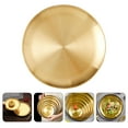 thumbnail image 4 of Placa de servidor de placa de plato de acero inoxidable 1pc placa de la barbacoa redonda (dorado), 4 of 6