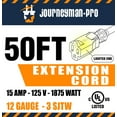 thumbnail image 4 of 50'FT BLACK Contractor Grade Outdoor Extension Cord 50' Feet Power Light Up End, 4 of 12