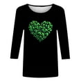 thumbnail image 5 of Zedker St Patricks Day Long Sleeve Shirt for Women Shamrock Clover Love Graphic Shirts Irish Gifts Tee Tops 2026, 5 of 6