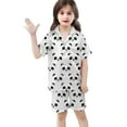thumbnail image 3 of Girls Pajamas 3Pcs Button-Down Pjs Short Sleeve Long Pants with Shorts Bow Valentine's Day Pajama Sets Loungewear Nightwear 3 Piece Sleepwear, 3 of 6