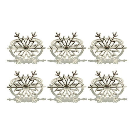

6 Christmas Napkin Rings Buckle Dinner Towel Holder Xmas Wedding Party Decor