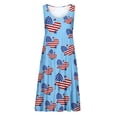 thumbnail image 4 of Patlollav Womens Dress,Women'S Summer Independence Day Plus Size Loose Pleated Sleeveless Dresses, 4 of 6
