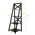 thumbnail image 4 of Giantex Modern 4-Tier Ladder Shelf, Free Standing Wooden  Bookcase, Organizer Shelf for Living Room Kitchen Office, Black, 4 of 6