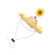 thumbnail image 2 of Sombrero de paja tejido para mascotas, bonito gorro ajustable hecho a mano para verano, para perros y gatos (flor amarilla S), 2 of 14