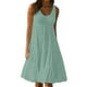 thumbnail image 1 of Vestido Corto para las Mujeres de Verano Cuello Redondo sin Mangas Vestido de Playa de Impresión, Vestido Casual de Poliéster Ligero para la Fecha, la Fiesta Y el Uso Diario, 1 of 8