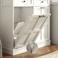 thumbnail image 6 of Blotout Double Tilt Trash Cabinet with 2 Hidden Drawers,Kitchen Hidden Trash Can with Flip Cover,Suitable for Kitchen,House,Apartment,Dormitory,Laundry Room, 6 of 7