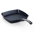 thumbnail image 5 of Cook N Home Non-Stick Square Grill Pan 11-Inch for Stove Tops, Square Frying Pans for Grilling on Stove Top, Made in Korea Die Cast Aluminum Marble Steak Cookware, Black, 5 of 7