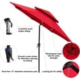 thumbnail image 2 of 2.75M Double Haut Parasol de Marché Patio Extérieur avec Inclinaison, 2 of 7