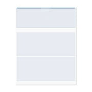 Blank Blue Computer Checks / 8.5" x 11" Blank Business Checks / 250 Laser And Ink Jet Checks With Perforated Vouchers / Made In The USA