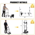 thumbnail image 6 of Rvchic 2 in 1 Foldable Heavy Duty Hand Truck with Retractable Handle and 4 Rubber Wheels,Industrial Convertible Dolly Cart for Moving,Travel,Office Use,600lbs,Black, 6 of 7