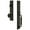 Timeless Bronze, variant on Grandeur 842438 Carre Solid Brass Rose Keyed Entry Single Cylinder Full Plate "C" Grip