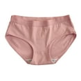 thumbnail image 2 of Ashirexll Ladies Underwear Panties, Plus Size Underwear for Women, Mid Waist Solid Color Breathable Underwear Briefs, 2 of 3
