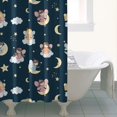 thumbnail image 4 of Dark Blue Star Fairy Pattern Shower Curtain 36"x72" ,Bathroom Decorative Shower Curtains Set with 12 Hooks,Modern Waterproof Washable Shower Curtain, 4 of 6