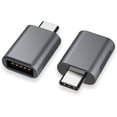 thumbnail image 1 of Adaptador USB C a USB (paquete de 2), Adaptador USB-C a USB 3.0, Adaptador USB Type-C a USB, Adaptador Thunderbolt 3 a USB hembra OTG para MacBook Air 2020, iPad Pro 2020 (gris espacial) brillar Electrónica, 1 of 5