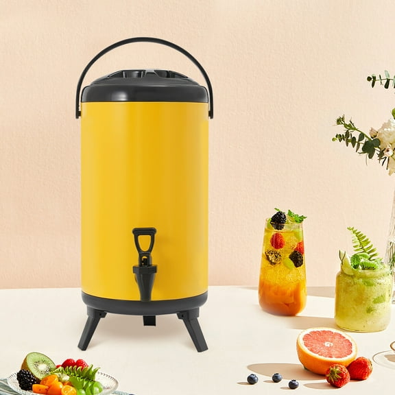 Cold and Hot Drink Dispenser - Stainless Steel Insulated Beverage Dispenser