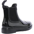 thumbnail image 3 of Hunter Original Women's Commando Gloss Chelsea Boots In Black Size 6, 3 of 6