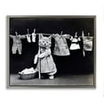 thumbnail image 5 of Stupell Industries Kitten Does The Laundry Luster Gray Framed Floating Canvas Wall Art, 16x20, by Daphne Polselli, 5 of 5