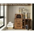 thumbnail image 5 of Cvortll Cat Litter Box Enclosure,Hidden Kitty Washroom,Multifuctional Enlarged Cat Litter Cabinet Cat House with Cat Tree Tower Scratching Post,Removable Divider,Rustic Brown, 5 of 5