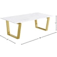 thumbnail image 4 of Meridian Furniture Cameron Contemporary Stone Coffee Table in Gold, 4 of 4