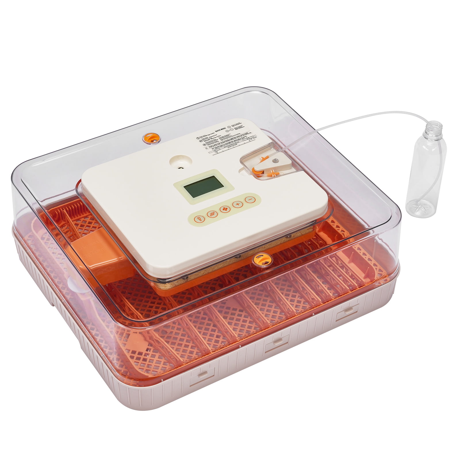 56 Eggs Incubator with Fully Automatic Turner, Upgraded LED Candler, Auto Temp & Humidity Control (Fahrenheit Display), Strip Egg Tray, 56H 110V 85W