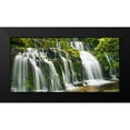 thumbnail image 2 of Krahmer, Frank 24x14 Black Modern Framed Museum Art Print Titled - Waterfall Purakaunui Falls, New Zealand, 2 of 5