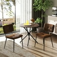 thumbnail image 2 of Homy Casa 31.5 inch Round Dining Table for two, Espresso MDF Top Metal Base, Modern Kitchen Table, 2 of 10