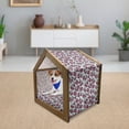 thumbnail image 3 of Fruit Pet House, Cut and Whole Pomegranates Growing on Branch with Green Leaves Pattern, Outdoor & Indoor Portable Dog Kennel with Pillow and Cover, 5 Sizes, Pale Grey Maroon Green, by Ambesonne, 3 of 5