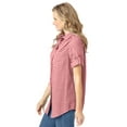 thumbnail image 6 of Woman Within Plus Size Short-Sleeve Button Down Seersucker Shirt, 6 of 6
