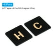 thumbnail image 3 of Uxcell Self Stick C/H Water Label, 6 Pairs/12 Pack Acrylic Square Shape Hot/Cold Sticker Signs for Faucets Sinks, Black, 3 of 6