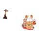 thumbnail image 5 of Estatua católica de María, figura de Jesús, cruz, adorno, reloj de pared silencioso, sin , decoración de resina, adecuado para regalar, 5 of 8