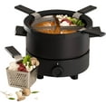 thumbnail image 1 of Fondussimo Evolution Small Fondue Set, Electric Fondue Pot for 4 People, Comes with 4 Perforated Baskets. for Broth and Meat Fondue. Heat-Resistant Base, Adjustable Temperature Control., 1 of 8