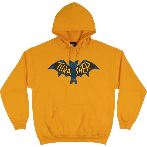Thrasher Bat Hoodie Sweatshirt Extra Large Gold